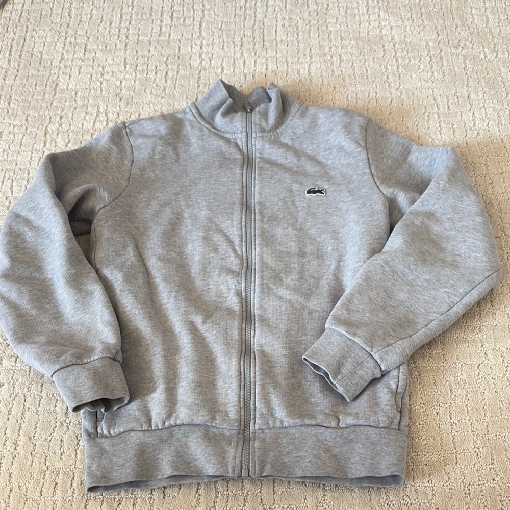 Lacoste Gray Zip-Up Sweatshirt